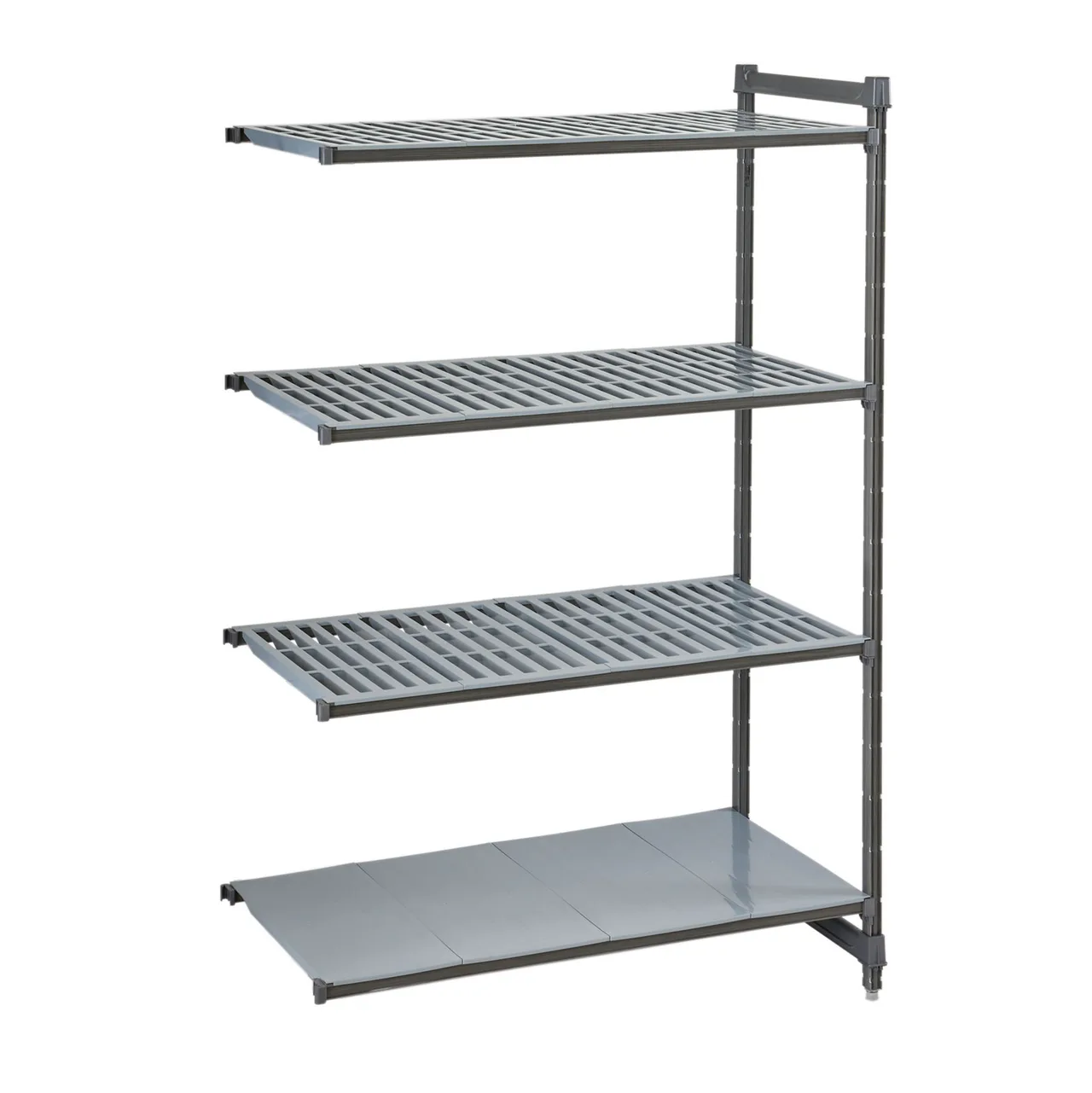 Cambro CBA214272VS4580 Camshelving® Basics Plus Add-On Unit w/ 3 Vented and 1 Solid Shelf - 21" x 42" x 72"