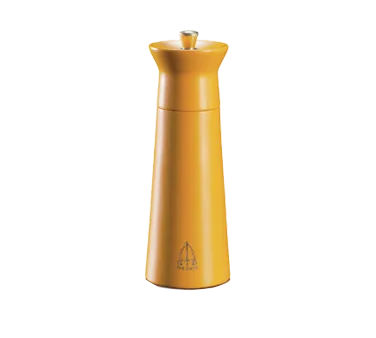 Omcan USA 43708 Nabucco Salt Mill, 5.91" Tall, Orange, Beech Wood Body - Made in Italy