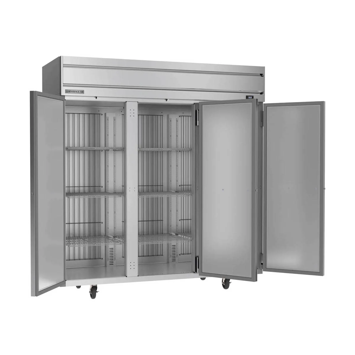 Beverage Air HFPS3HC-1S 78" 3-Solid Door Reach-In Freezer, Top Mounted, 69.1 cu. ft., Stainless Steel