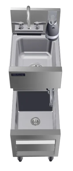 Perlick TSF12CS Tsf Series Underbar Combination Hand/Dump Sink, 12"W X 24"D