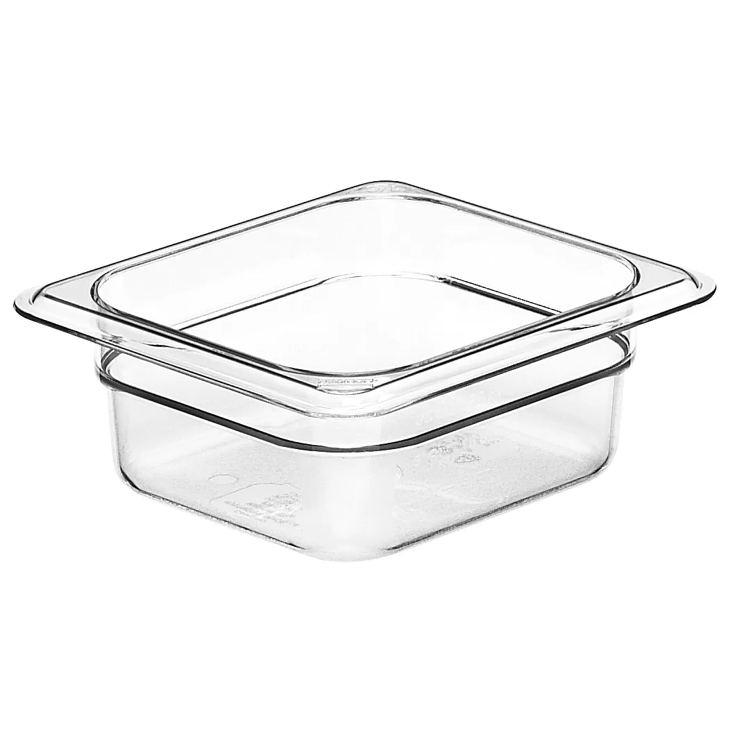 Cambro 62CW135 Food Pan - 1/6 Size, 1.1 Qt, 2½" Deep, Clear Polycarbonate, NSF