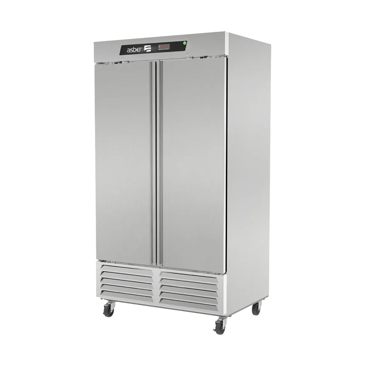 Asber ARR-37-H 32" 2-Solid Door Reach-In Refrigerator, 37 cu. ft., Bottom Mounted