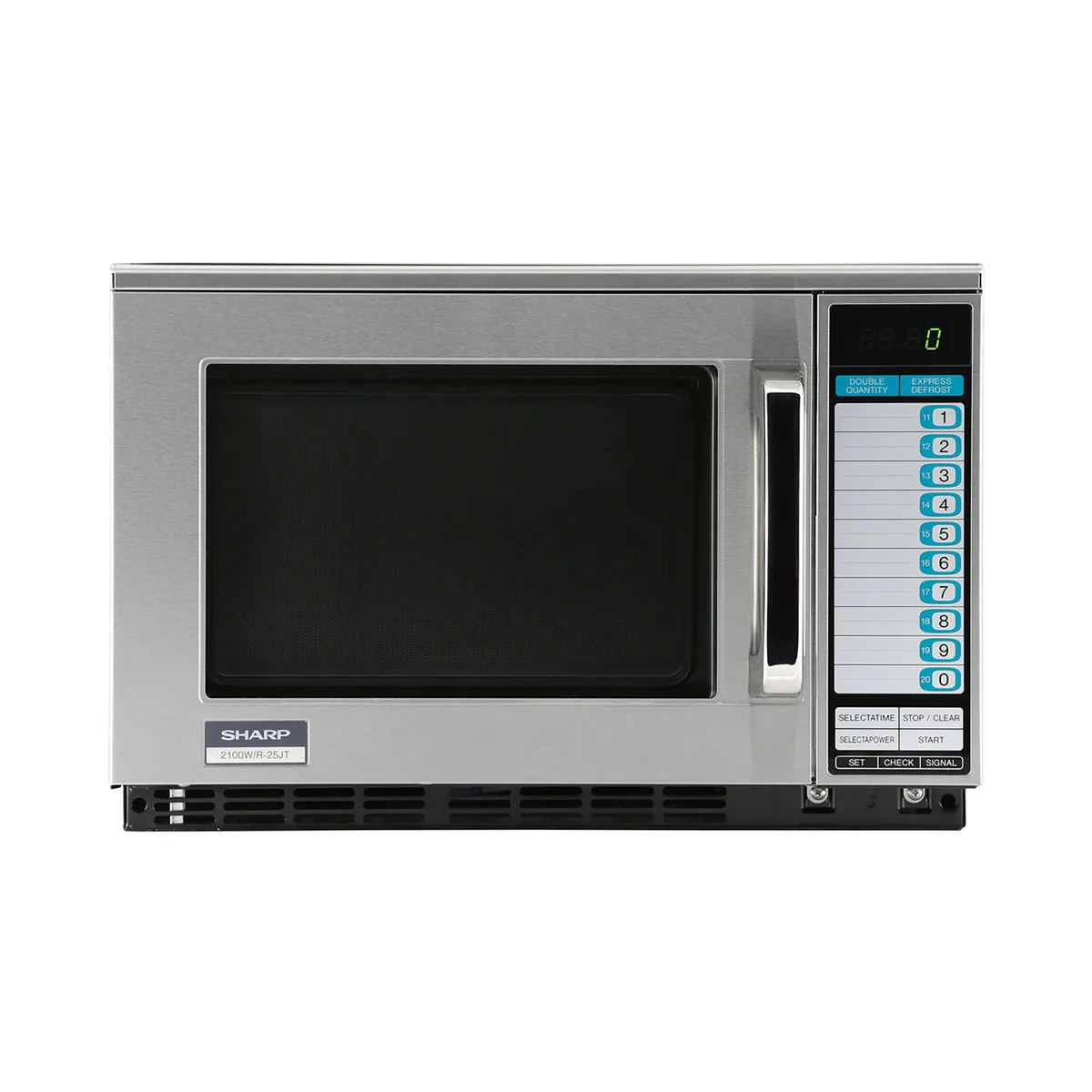 Sharp R-25JTF 2100W Heavy Duty Commercial Microwave Oven, 0.70 Cu Ft, Stainless Steel, 230-208V