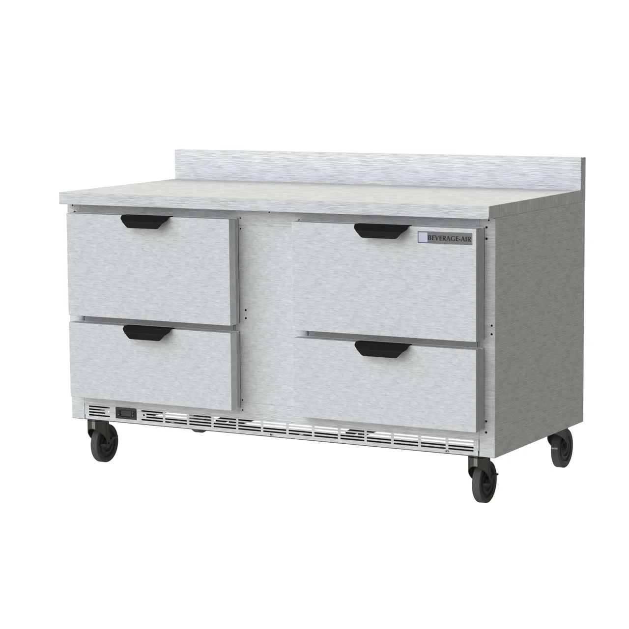 Beverage Air WTRD60AHC-4-FIP 60" 2-Section Worktop Refrigerator w/ 4 Drawers, 14.75 cu. ft.