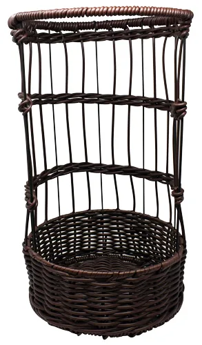 Omcan USA 43112 - 20" Round Wooden Wicker Restaurant Food Serving Basket