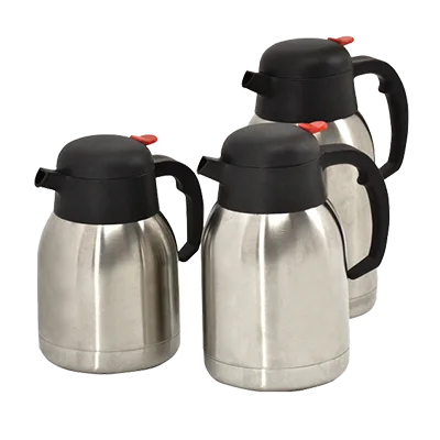 Omcan USA 40563 Thermal Carafe Beverage Server, 1.2 L (33.8-50 oz) Double-Wall Stainless Steel