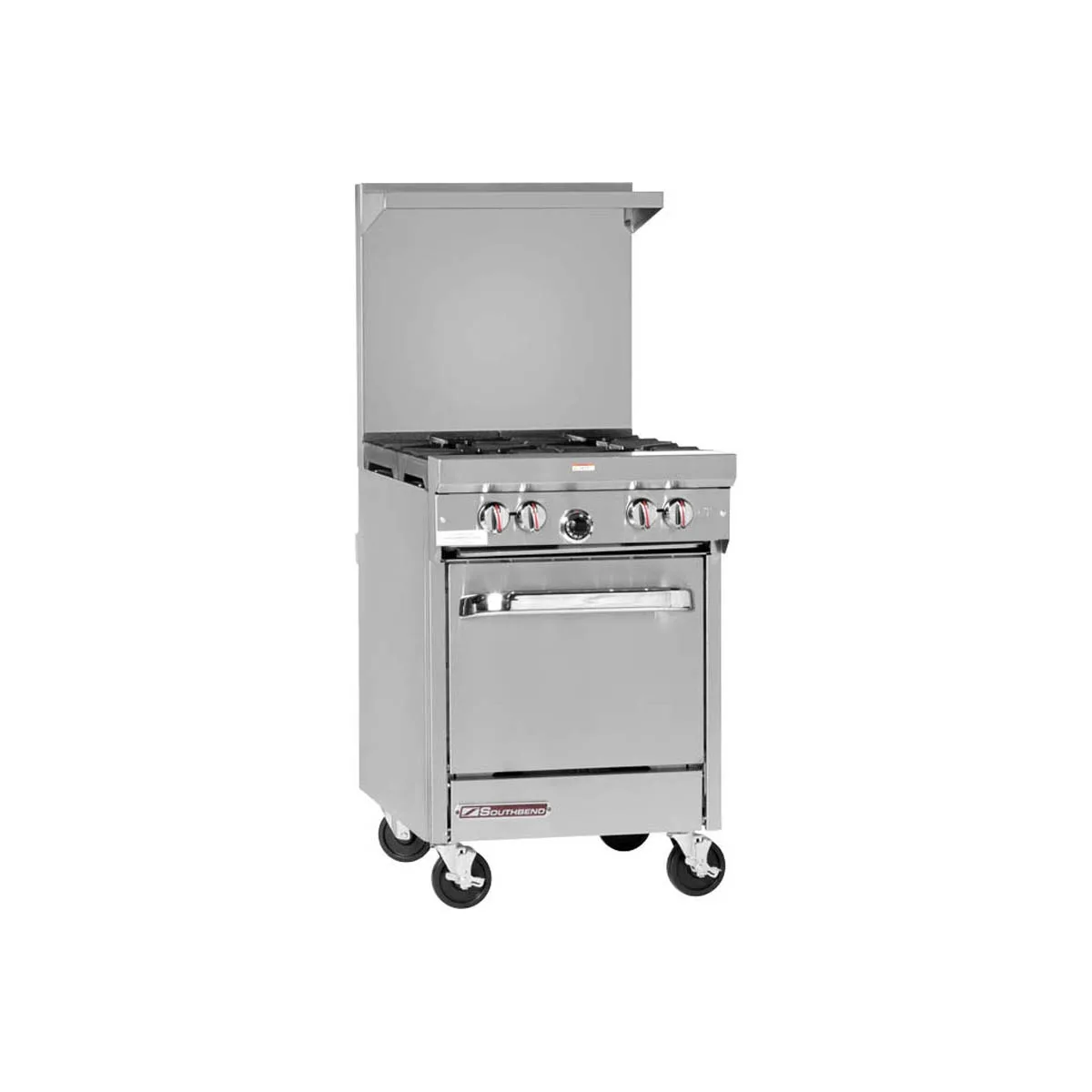Southbend S24E 24" S-Series Gas Restaurant Range w/ (4) Open Burners, (1) Space Saver Oven, 147.000 BTU