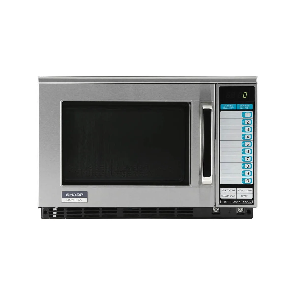 Sharp R-22GTF 1200W Heavy Duty Commercial Microwave Oven,Stainless Steel Door - Open box