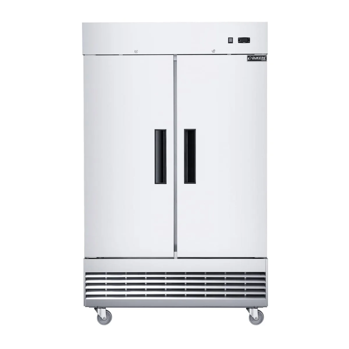 Dukers D47ER 47 1/4" Two Section Reach In Refrigerator, (2) Left/Right Hinge Solid Doors, 115v