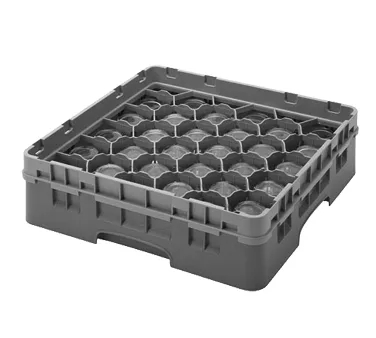 Cambro 30S318163 Camrack Glass Rack, Red, Full Size, 19-3/4" x 19-3/4", 30 Compartments