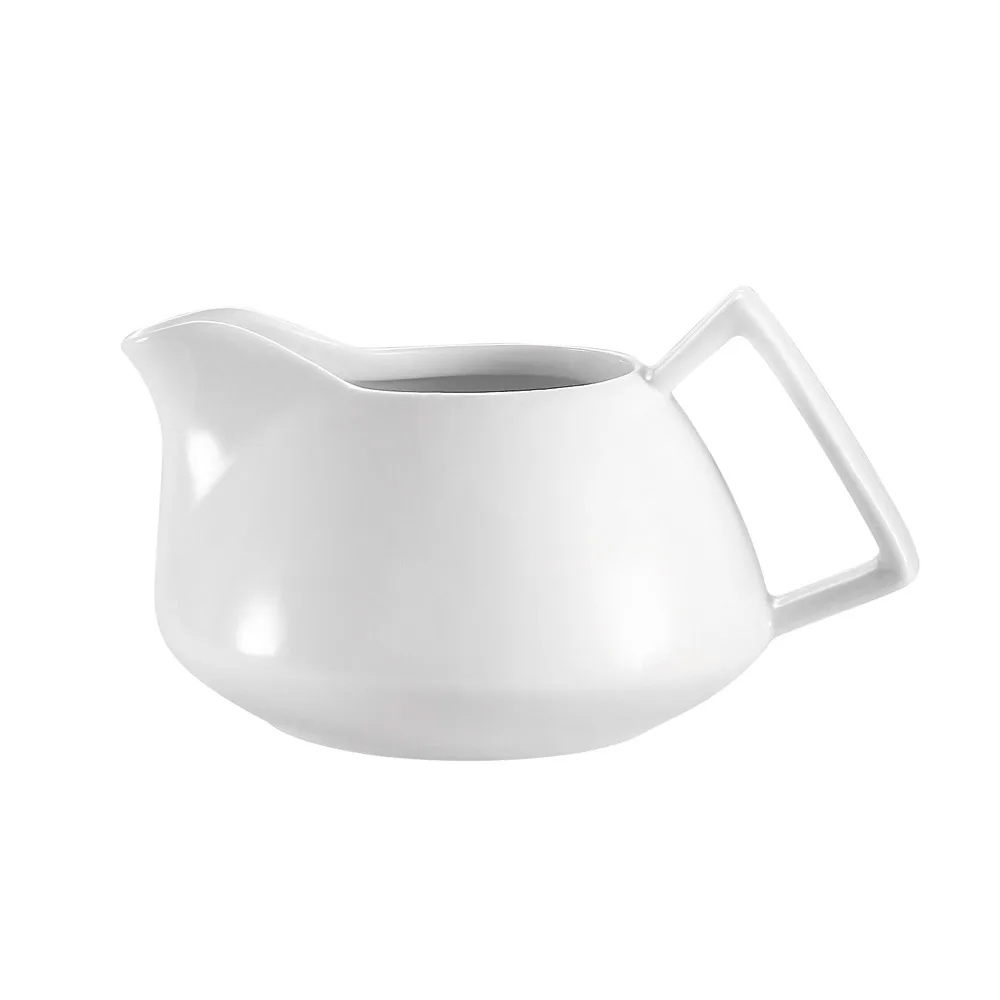 CAC China COL-PC Creamer Pitcher, 8 oz White Porcelain, 5"¼ L x 2"½ W x 2"½ H Handle - 1 Dozen