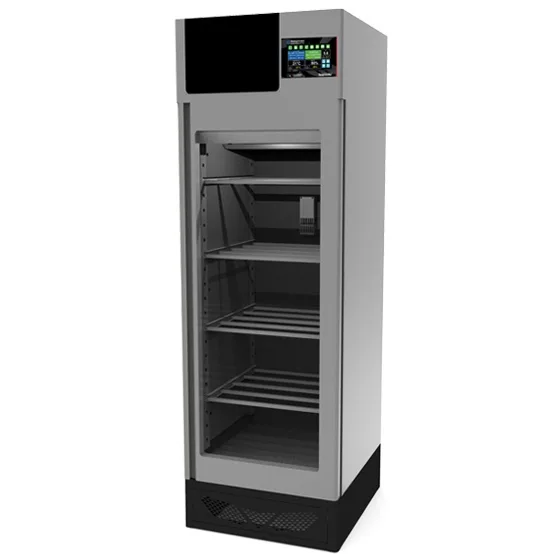 Omcan USA 41474 Stagionello Evo Meat Curing Cabinet, 28-3/4" W, 100 kg load, 49.44 cu ft, 35.6-95°F, 2100W, glass door