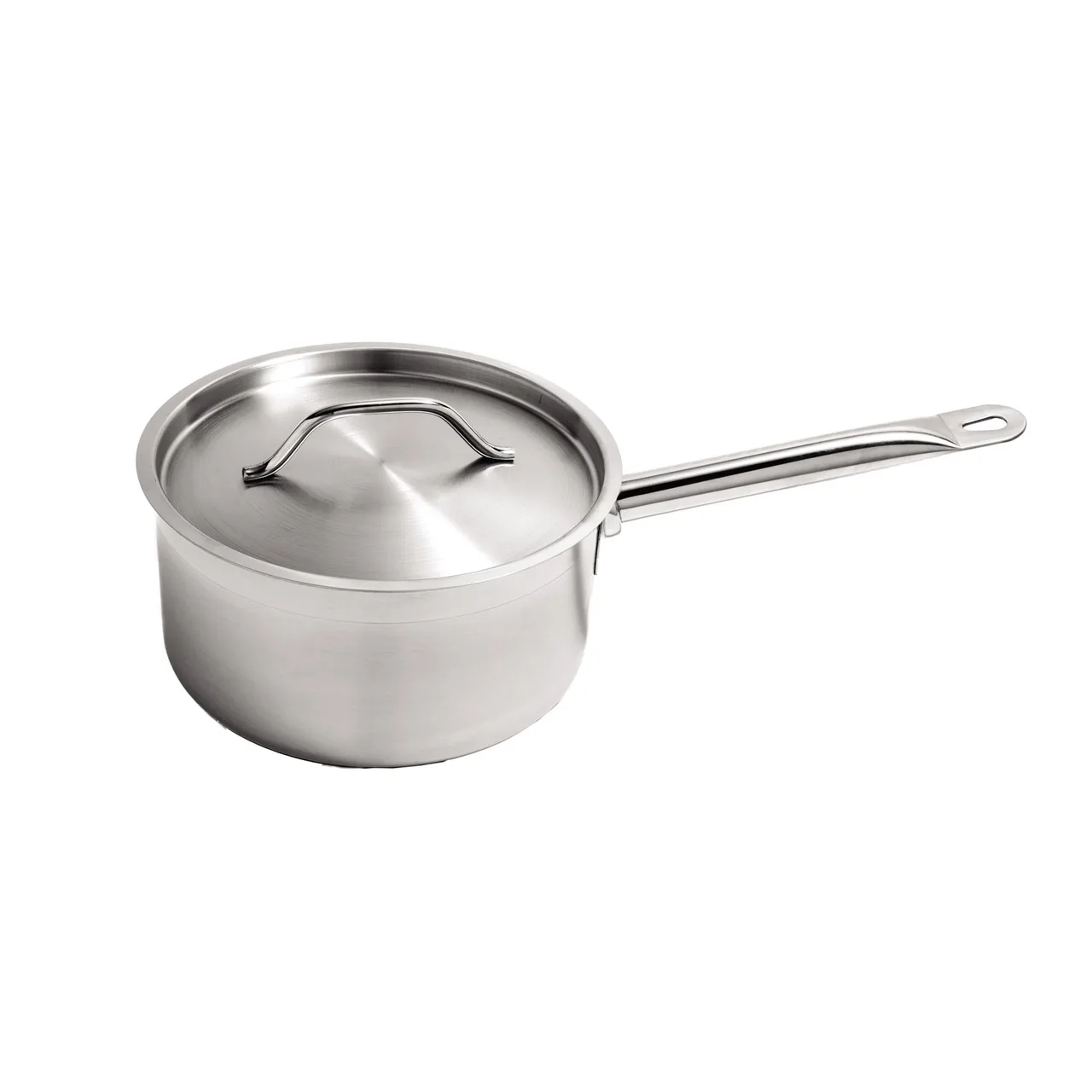 CAC China S3AP-6 Sauce Pan, 6 qt., 9-1/2" x 5-1/8", Induction Ready, Tri-Ply Stainless Steel with Lid