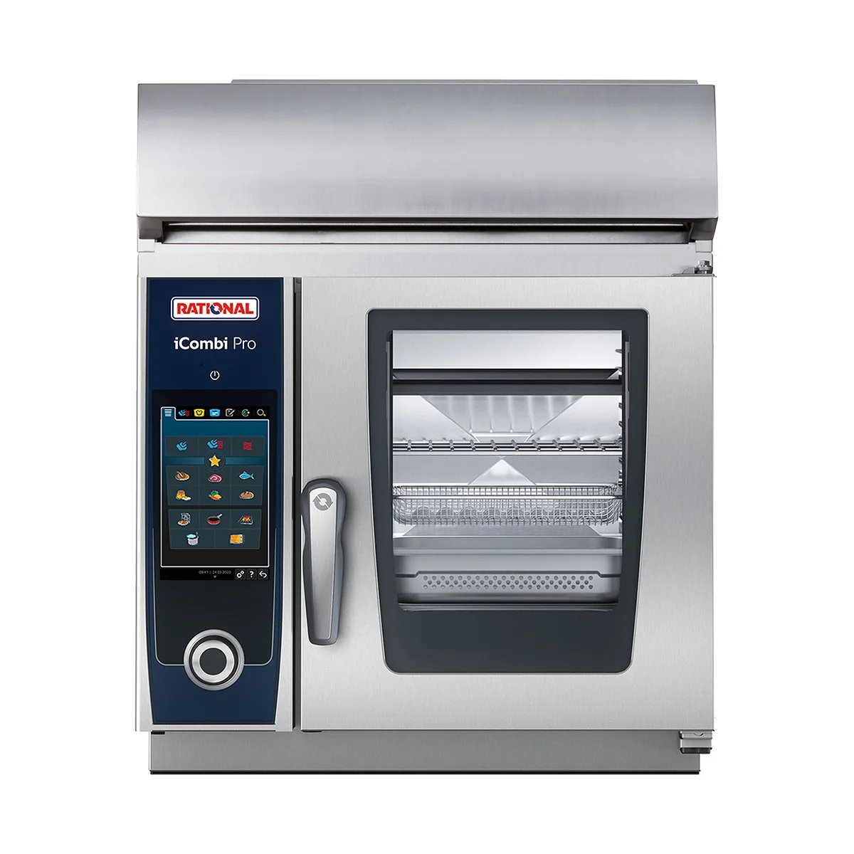 Rational ICP XS E 208/240V 3 PH Half Size 4 Pan Electric Combi Oven w/ Touchscreen, UltraVent, Steam Generator