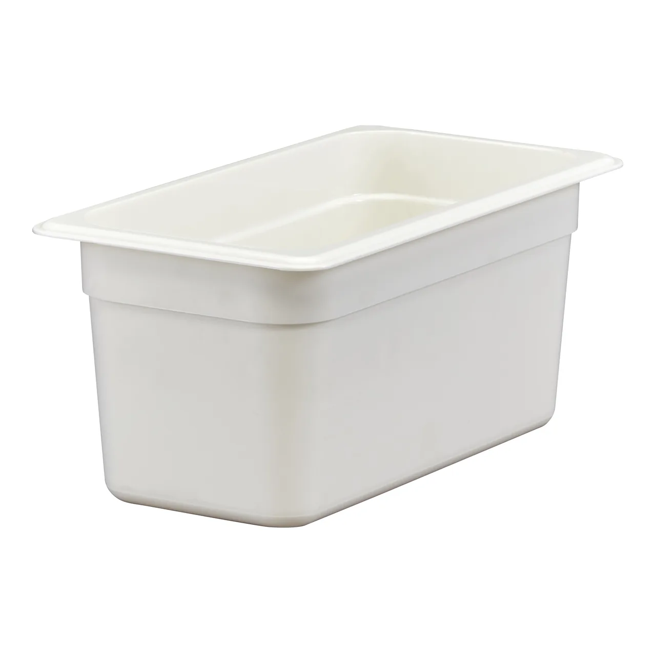 Cambro 36CW148 - Camwear 1/3 Size 5.6 Qt Polycarbonate Food Pan, 6" Deep, White, NSF