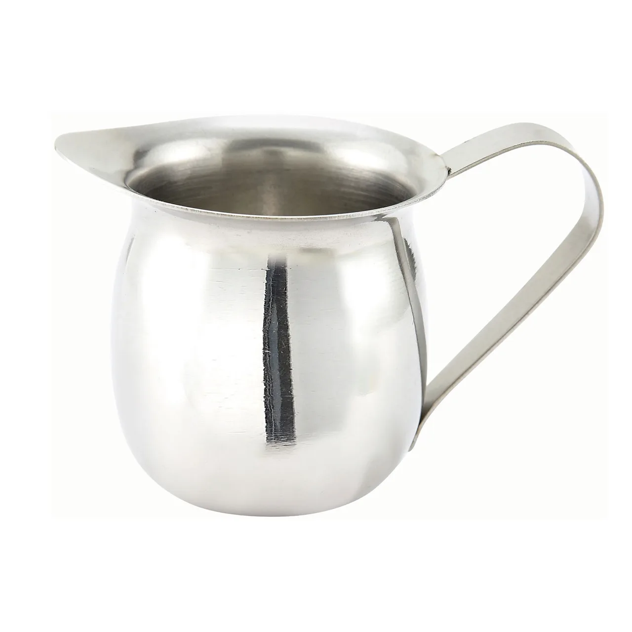 Winco BCS-3 3 oz. Stainless Steel Bell Creamer with Handle