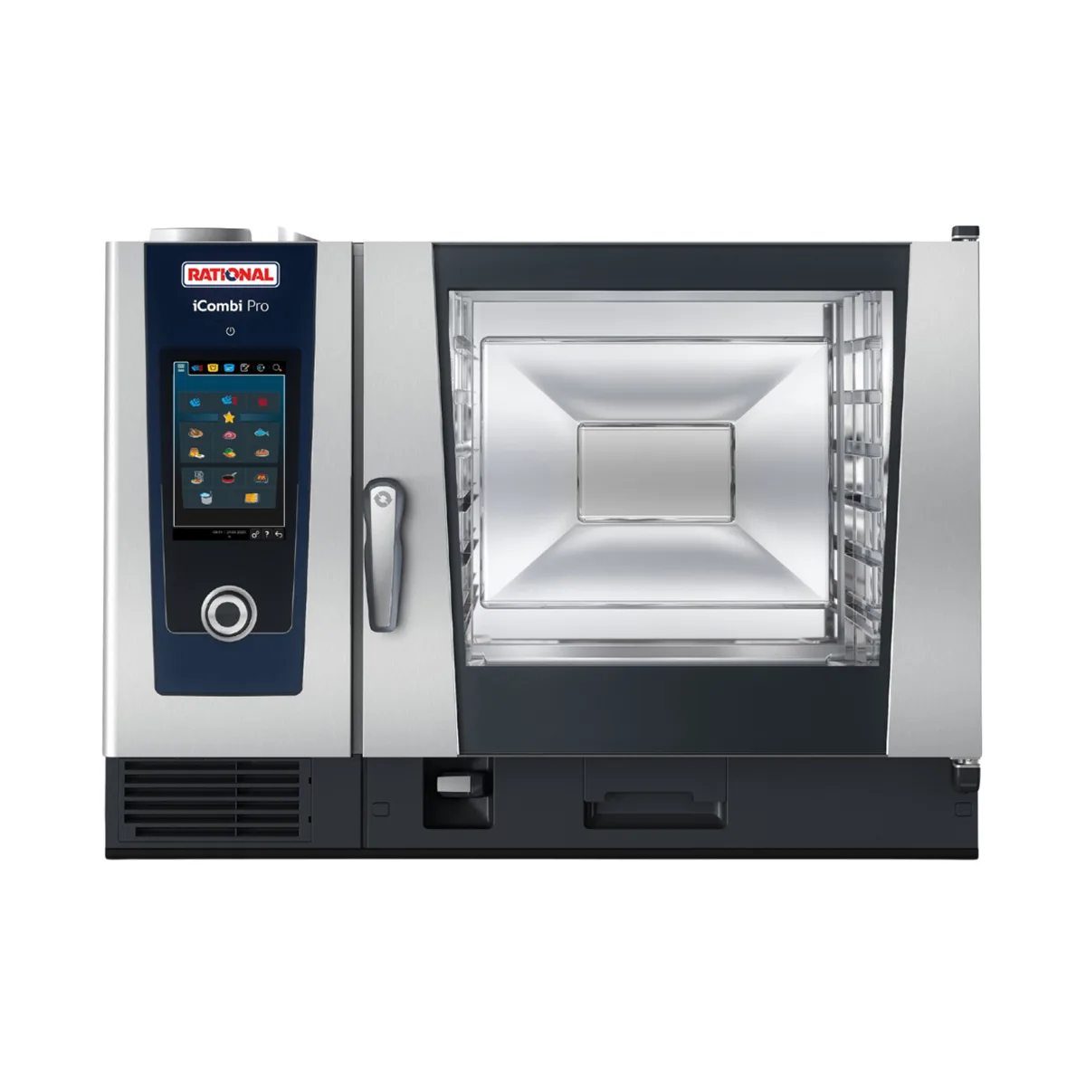 RATIONAL ICP 6-FULL E 208/240V 3 PH Full Size 6 Pan Electric Combi Oven w/ Touchscreen, Steam Generator