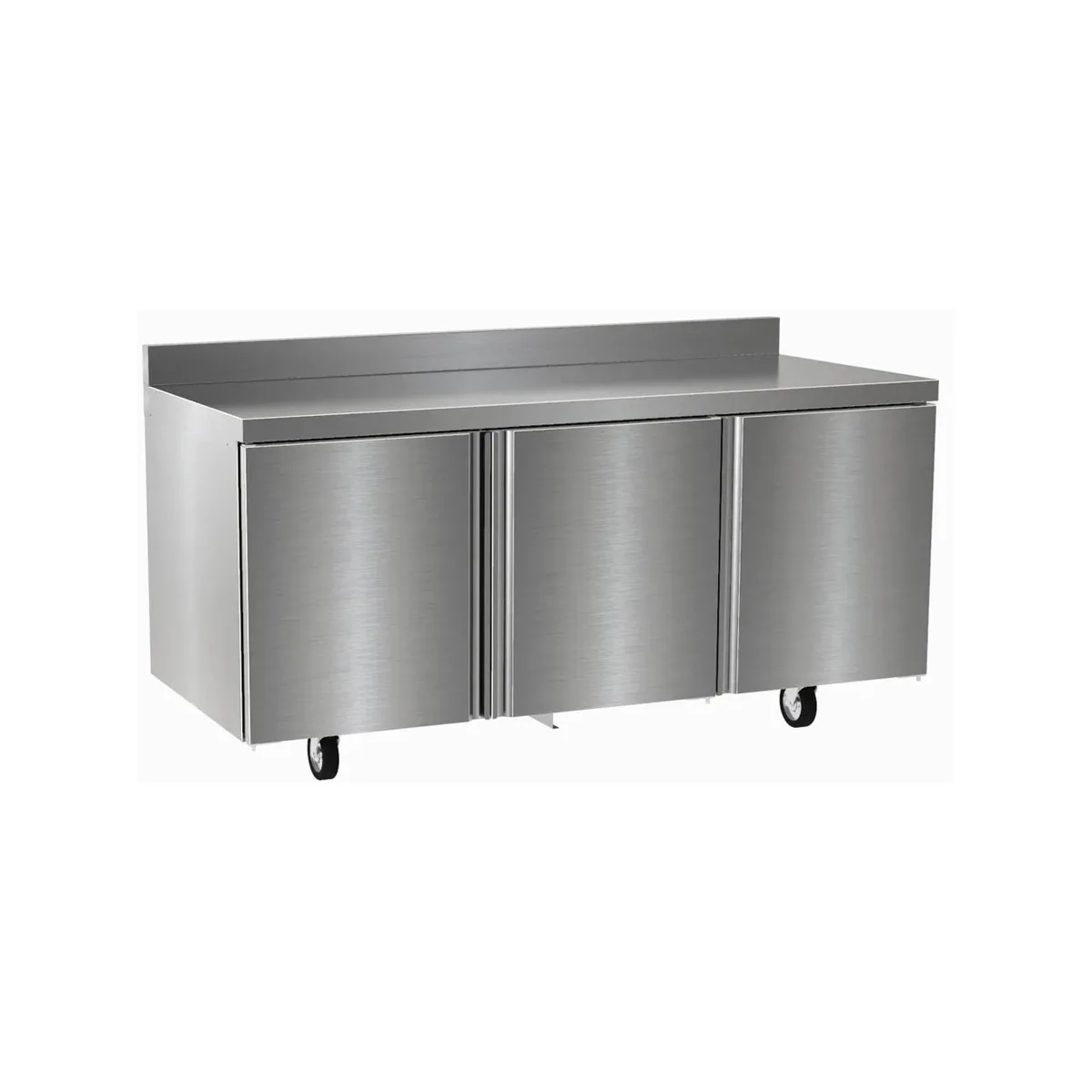 Delfield ST4472NP 72" 3-Section Worktop Refrigerator w/ 3 Doors, 4" Backsplash, 22.1 cu. ft.