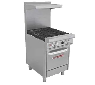 Southbend 4242C 24" Gas Restaurant Range w/ (4) Open Burners, (1) Cabinet Base, 108.000 BTU