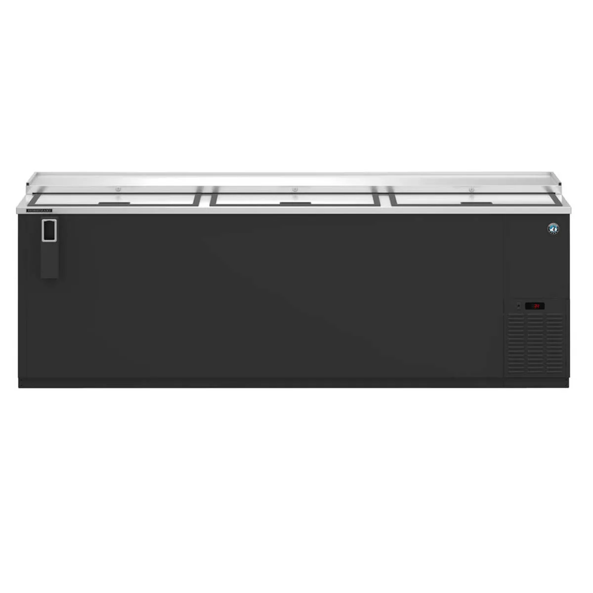 Hoshizaki CC95 95" Three Section Black Horizontal Bottle Cooler, 27.98 cu. ft.