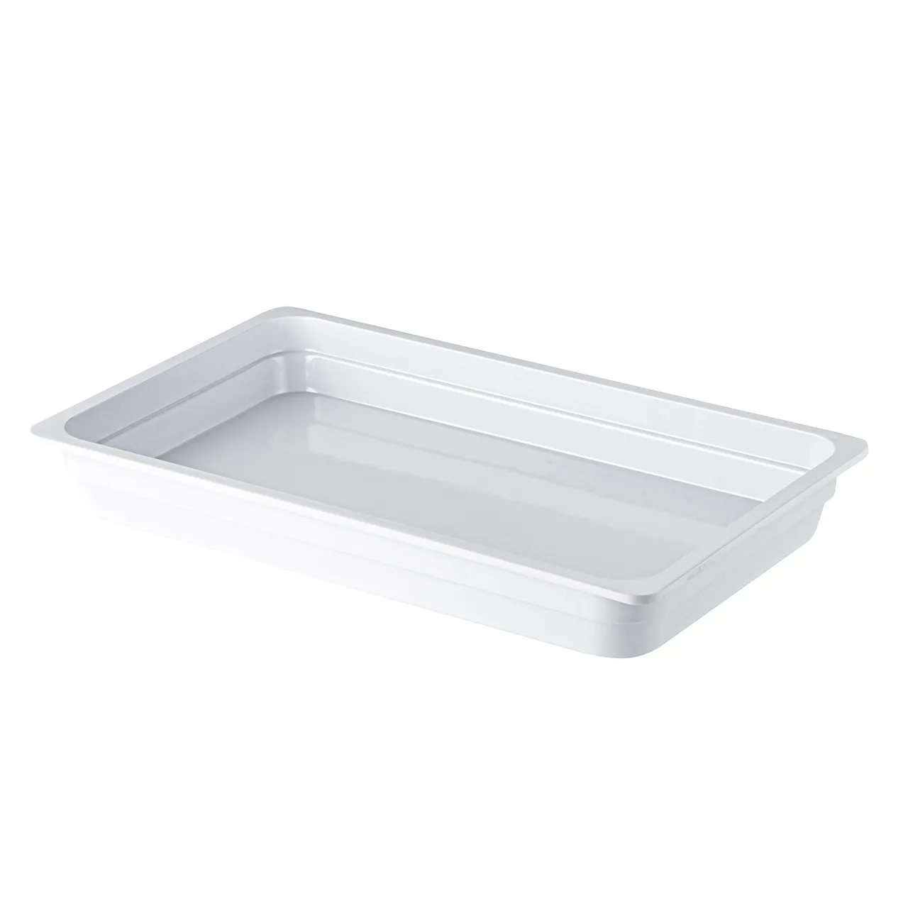 CAC China MLBF-101-W Full-Size Melamine Buffet Pan, 1/1 Size, 2-1/2" Deep, White