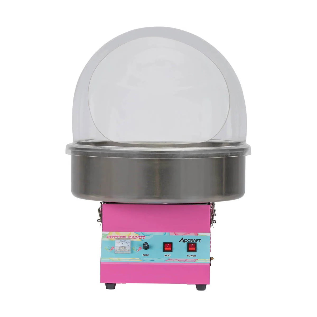 Adcraft COTND-21 Cotton Candy Machine w/ 21" Bowl, 60 Cones Per Hour, 2 Replacement Belts