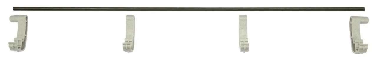Cambro EWSR48F151 Camshelving Elevation Series Wall Shelving Rail Front, 48x2, Polypropylene, Soft Gray, NSF