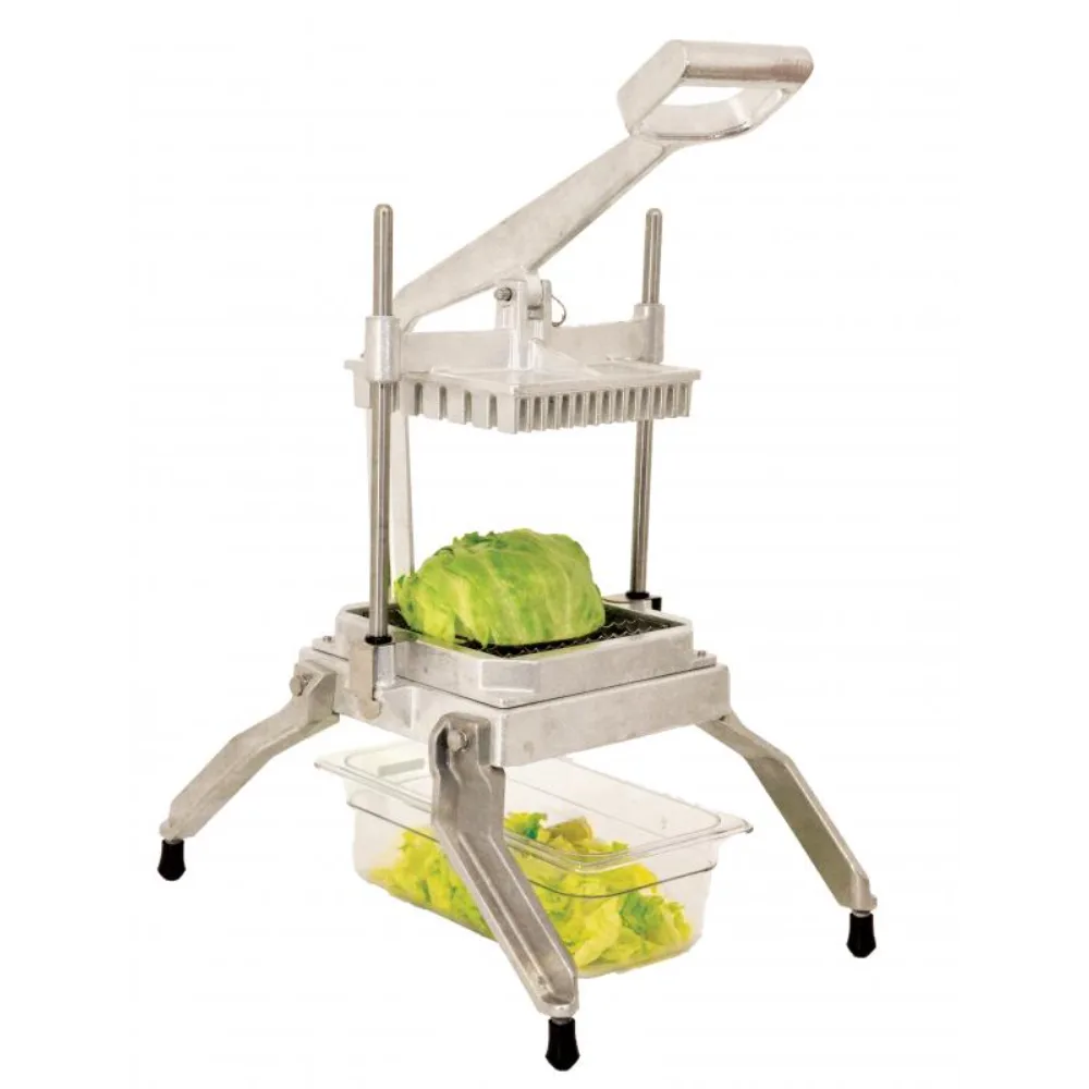 Omcan USA 49109 - Lettuce & Veggie Slicer, 1/2" Square Cut, 1/2" Scalloped Blades, Non-Skid Feet