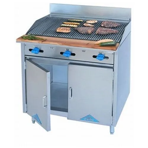 Comstock-Castle F33-3RB 36" Gas Restaurant Range, 36" Full Charbroiler w/ Iron Radiant Broiler , (1) Cabinet Base, 90.000 BTU