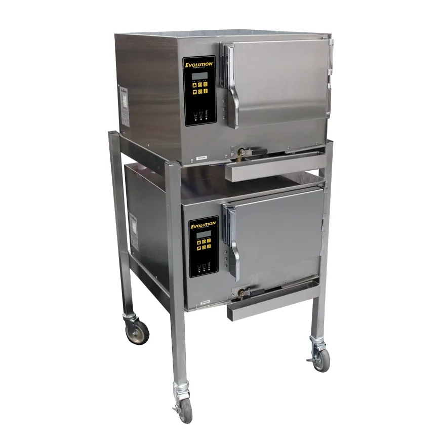 AccuTemp E34403E120 DBL 6 Pan Electric Boilerless Convection Steamer, Double Stacked, Plumbed