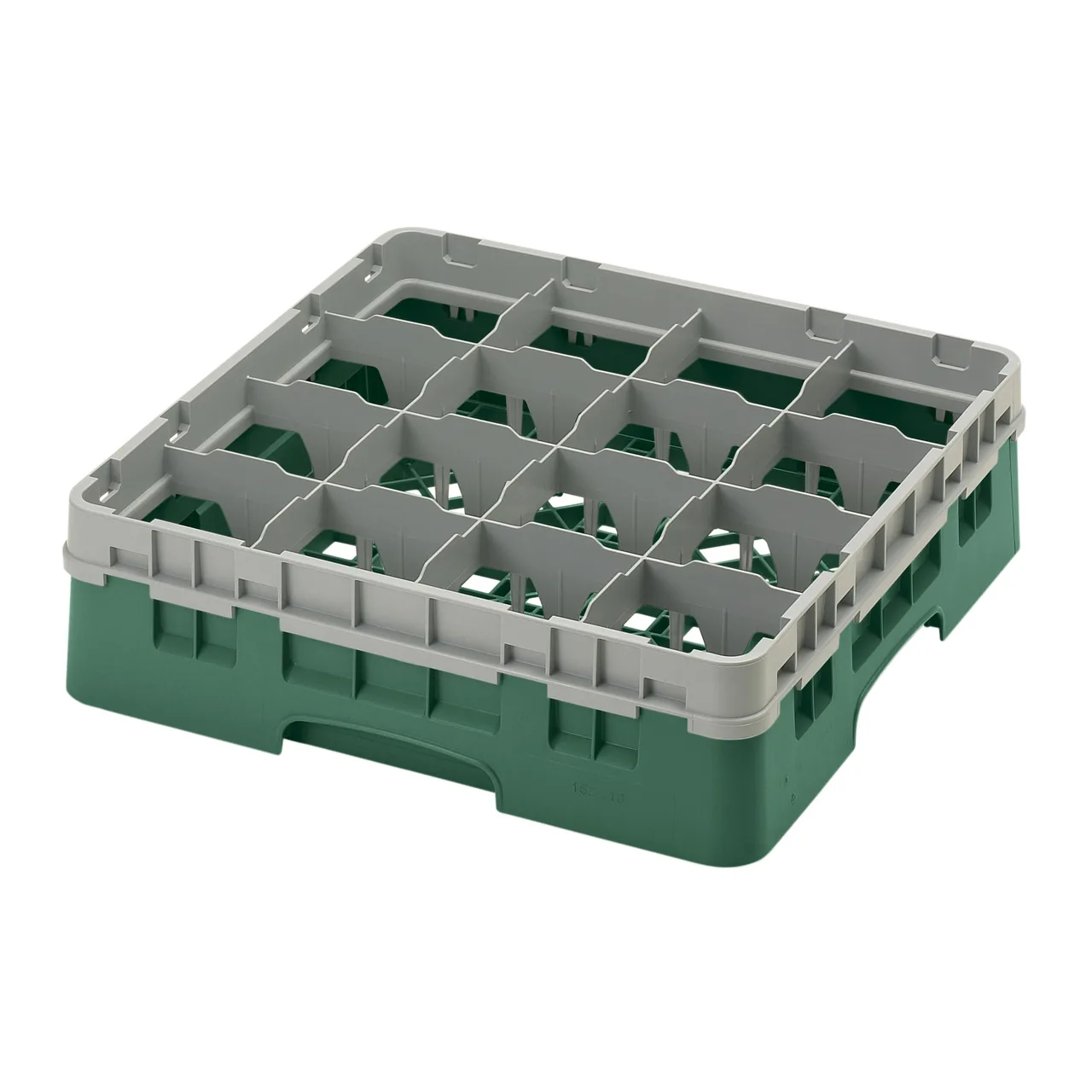Cambro 16S418119 Camrack Glass Rack, Sherwood Green, Full Size, 19-3/4" x 19-3/4", 16 Compartments