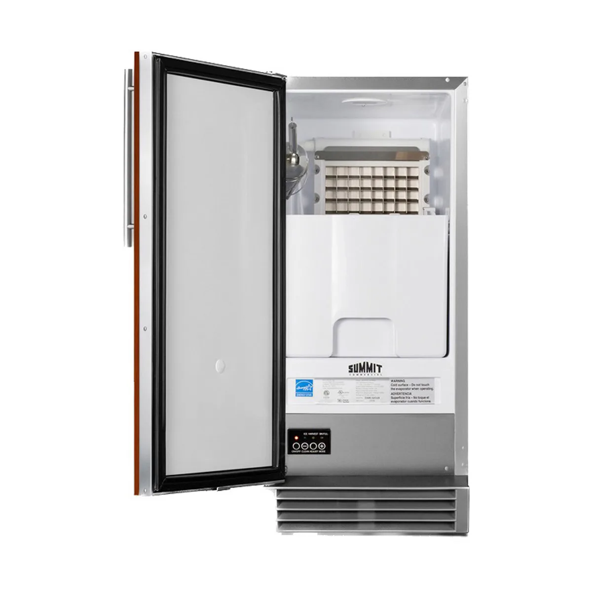 Summit BIM44GCSSIF 15" Air Cooled Full Cube 50 lb Undercounter Ice Machine with 25 lb Bin