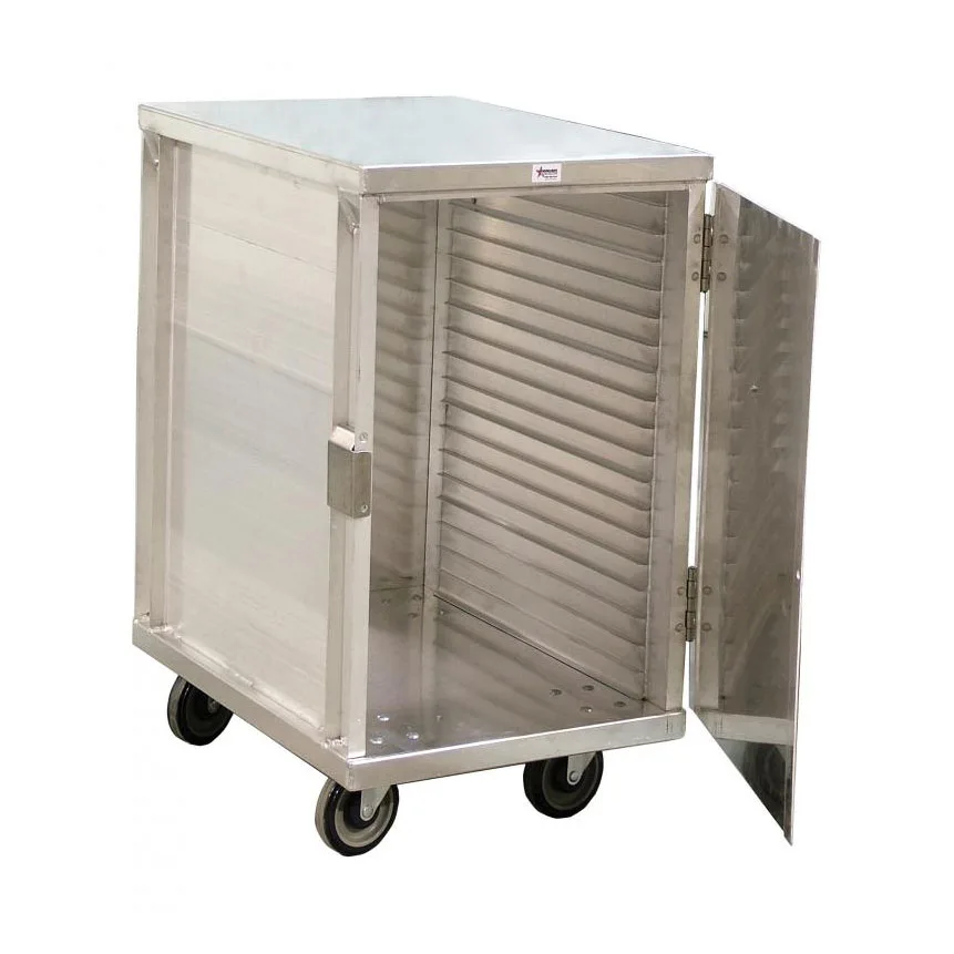Omcan USA 23775 - Sheet Pan Cabinet, 36-1/2" High, 20 18"x26" Slides, 5" Casters, Solid Door, 270° Open