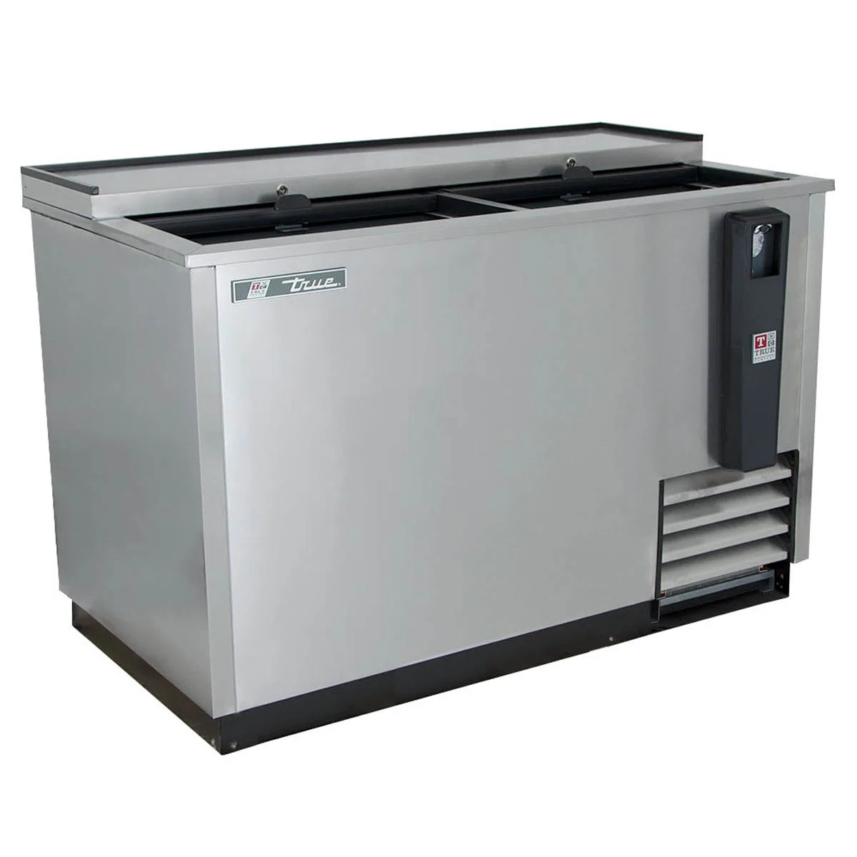 True TD-50-18-S-HC 49" Solid Slide Lid Stainless Steel Deep Well Horizontal Bottle Cooler