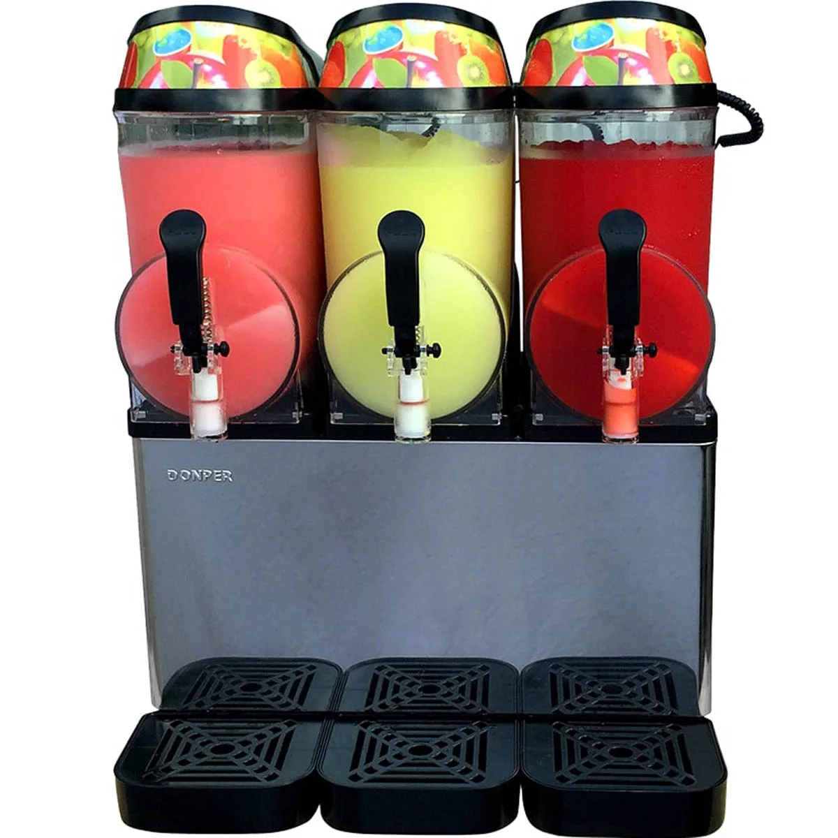 Donper USA XC336 Bowl Type Frozen Slushy & Granita Beverage Machine w/3.2 gal - 1100W/115V - Triple