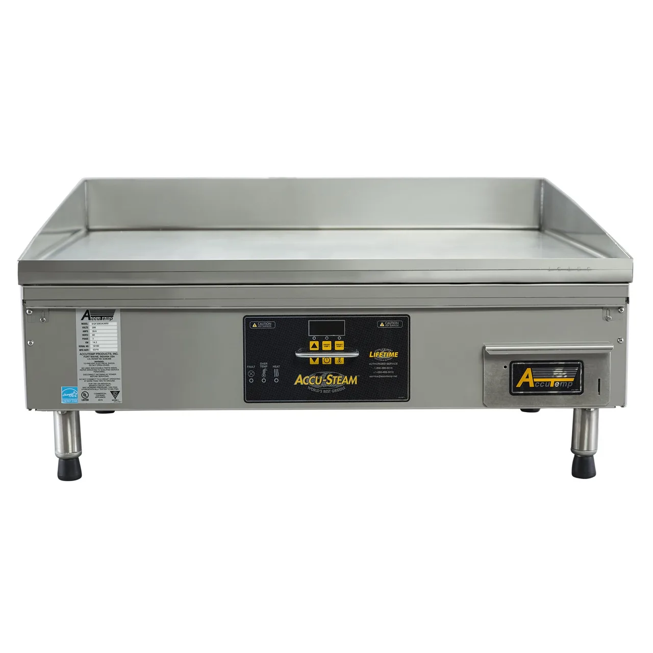 AccuTemp EGF4803B2450-T1 24" Countertop Electric Griddle with 24" x 24" Surface, Digital Controls, 480v/3ph