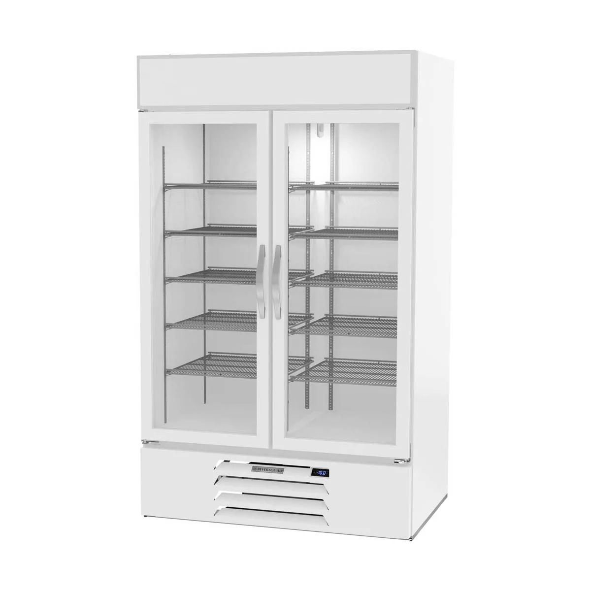 Beverage-Air MMF44HC-1-W 47" 2 Glass Door Merchandiser Freezer in White, 44. cu. ft.