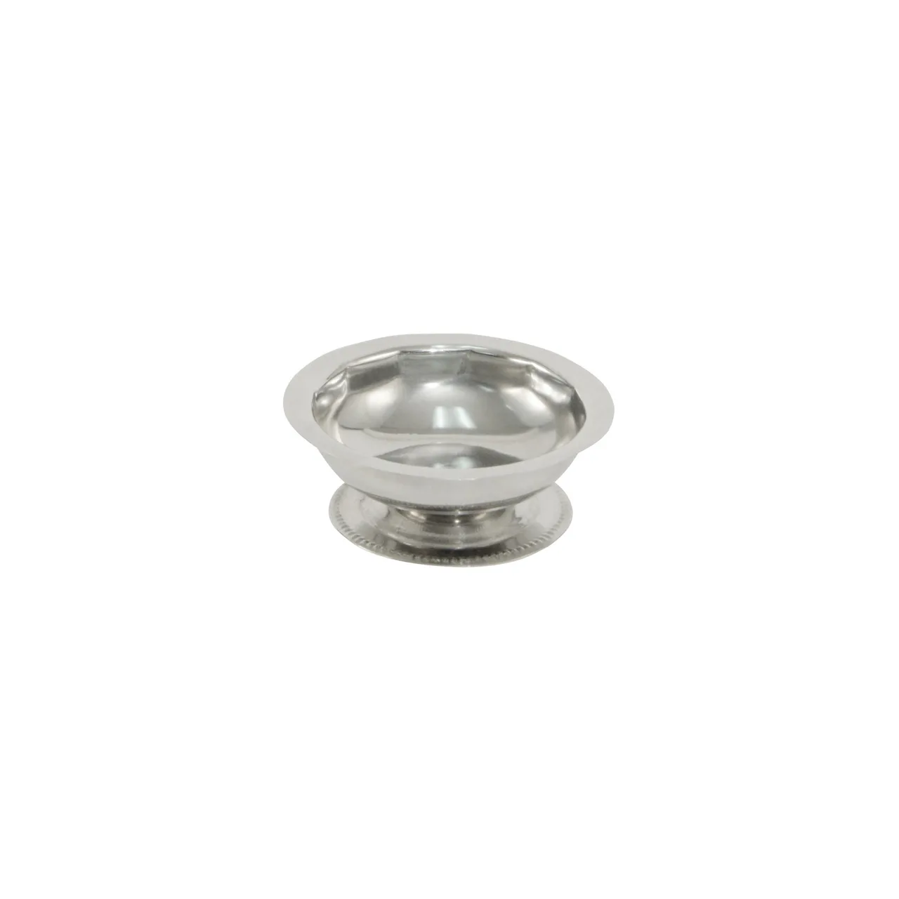 CAC China TTSD-35 - Footed 3.5 oz Sherbet Dessert Dish, Stainless Steel, Elegant Silver Finish