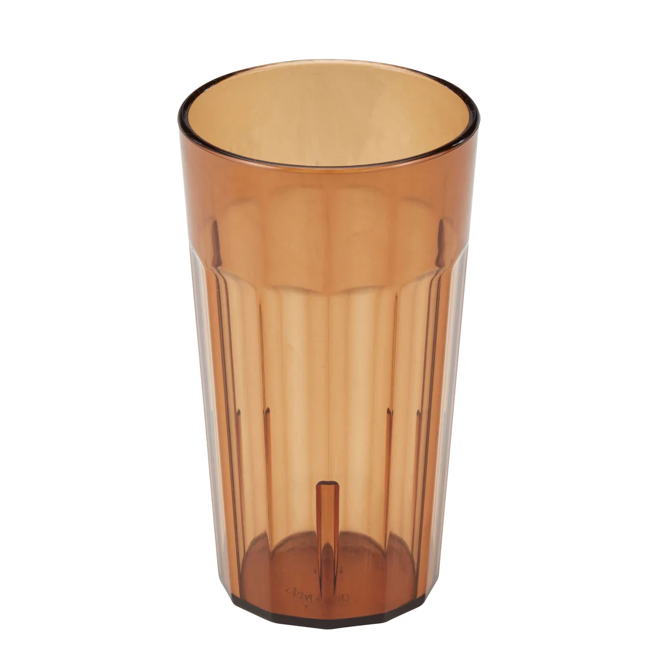 Cambro NT12153 - 12.6 oz Amber Fluted SAN Tumbler, 3" Top, Impact‑Resistant, Dishwasher Safe