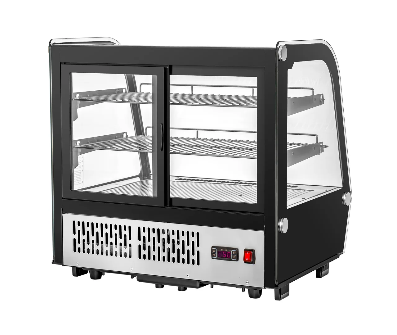 Migali C-42CTC-28 Countertop Refrigerated Display Case, 25-30"W, 4.2cuft, SS Door, 2ShSrv, 1/3H R290