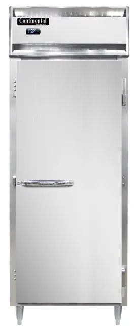 Continental Refrigerator D1RENGDPT-SD-GD 28.5" 1-Section Pass-Thru Refrigerator, 22 cu. ft., Solid & Glass Doors