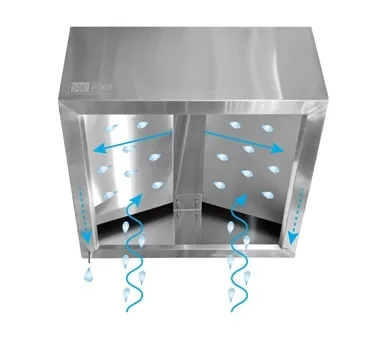 John Boos C2HB-42-2 Condensate Hood, Ventless Box Type w/ Full Gutter, Hanging Brackets