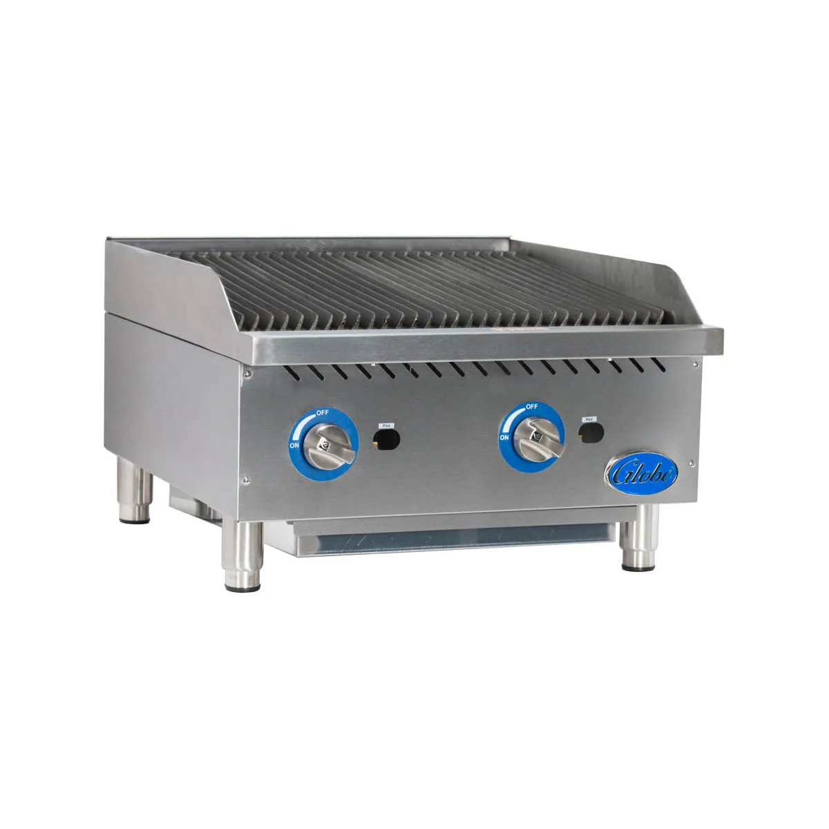 Globe GCB24G-CR 24" Countertop Gas Charbroiler w/ Cast Iron Radiant, (2) Burners, 80.000 BTU
