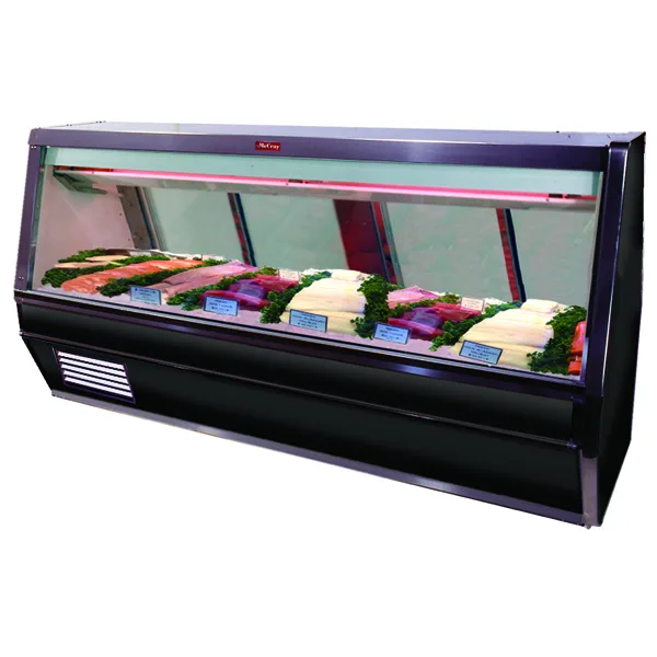 Howard-McCray SC-CFS40E-4-BE-LED 53" Flat Refrigerated Seafood Display Case, Black