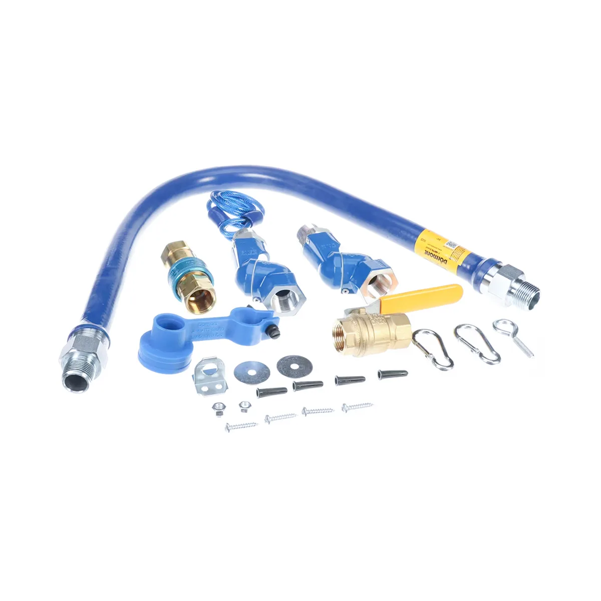 Dormont 1675KIT2S36 Deluxe SnapFast 36" Gas Connector Kit, Two Swivels, Restraining Cable, 3/4" Dia