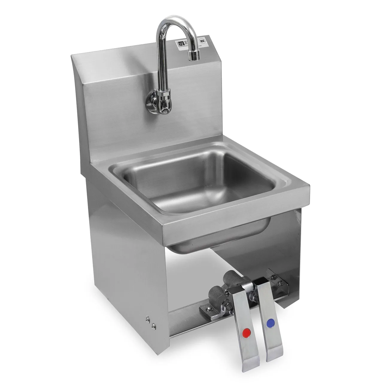 John Boos PBHS-W-0909-KV2MB-X 12" Wall Mounted Hand Sink with Hands Free Faucet & Knee Valves/flyer