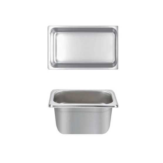 Thunder Group STPA4144 Steam Table Pan, 1/4 Size, 4" Deep, Anti-Jam, 18/8 Stainless Steel