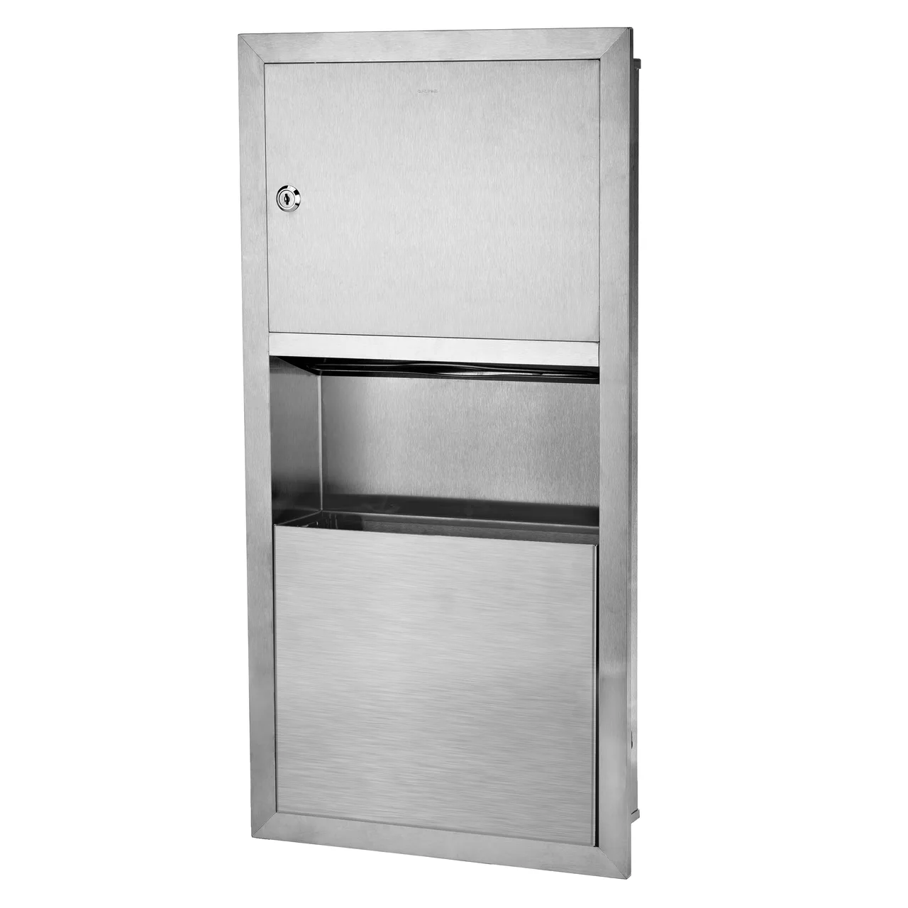 Alpine Industries ALP495 Paper Towel Dispenser & Waste Receptacle, 14" W
