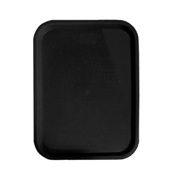 Omcan USA 80103 Fast Food Tray – 14" x 18" Black Polypropylene Basket‑Weave, NSF