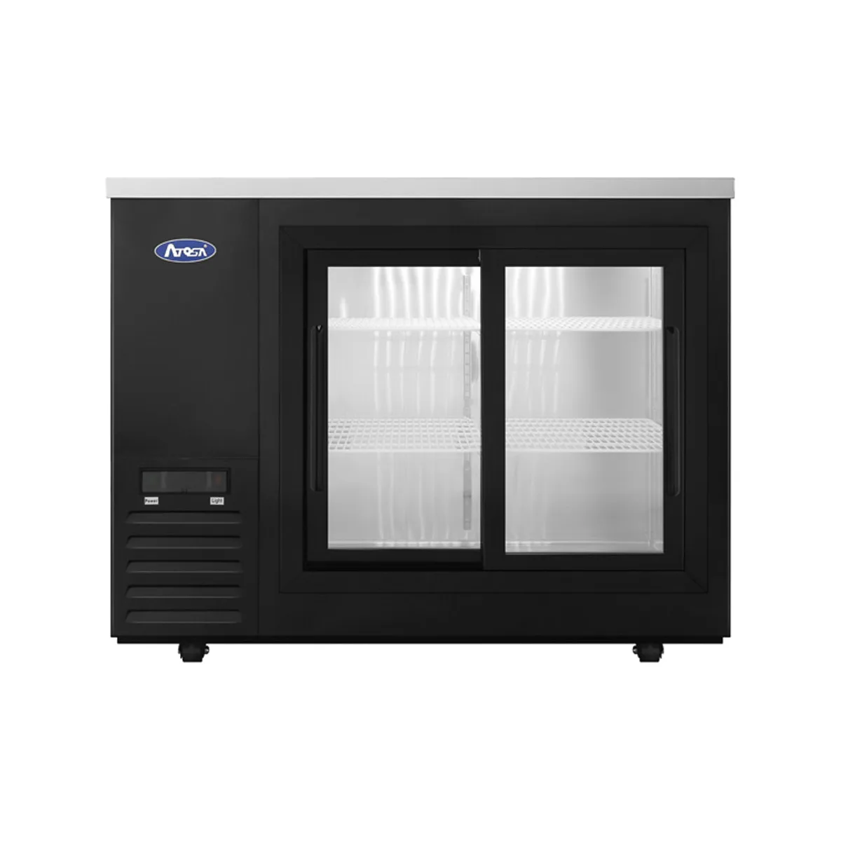 Atosa USA SBB48SGGRAUS2 48" Two Section Back Bar Cooler with Glass Door, 11.5 cu. ft.
